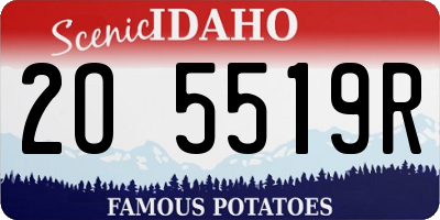 ID license plate 2O5519R