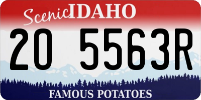 ID license plate 2O5563R
