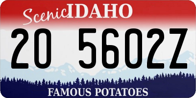 ID license plate 2O5602Z