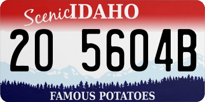 ID license plate 2O5604B