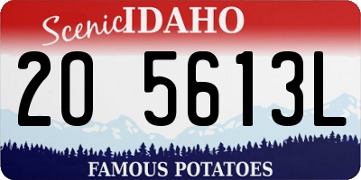 ID license plate 2O5613L