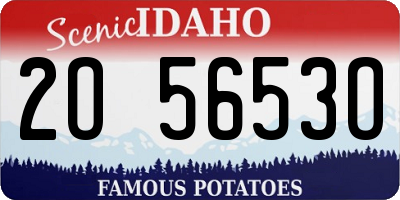 ID license plate 2O5653O