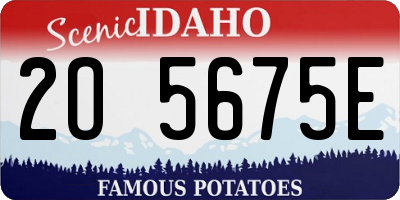 ID license plate 2O5675E