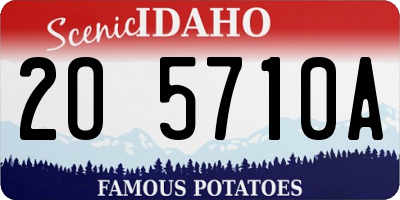 ID license plate 2O5710A