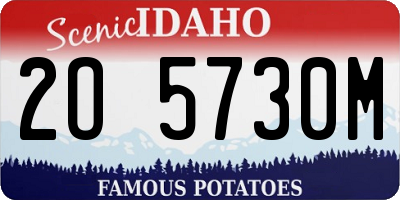 ID license plate 2O5730M