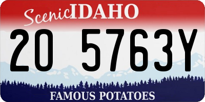 ID license plate 2O5763Y