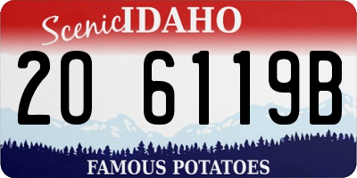 ID license plate 2O6119B