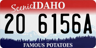 ID license plate 2O6156A