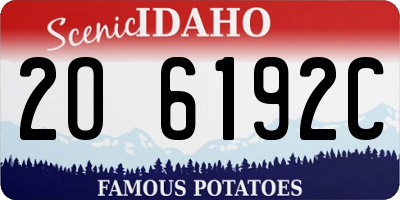 ID license plate 2O6192C