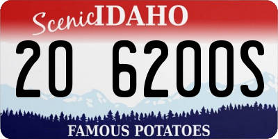 ID license plate 2O6200S