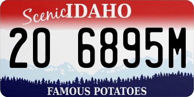 ID license plate 2O6895M