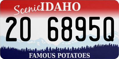 ID license plate 2O6895Q