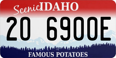 ID license plate 2O6900E