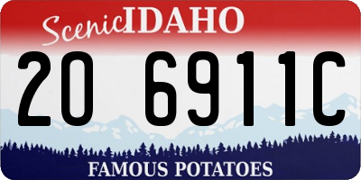 ID license plate 2O6911C