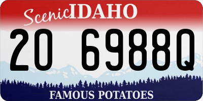 ID license plate 2O6988Q
