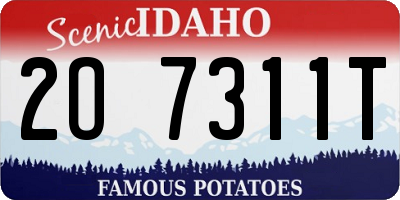 ID license plate 2O7311T
