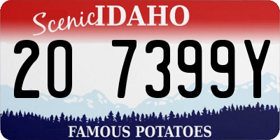 ID license plate 2O7399Y