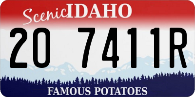 ID license plate 2O7411R