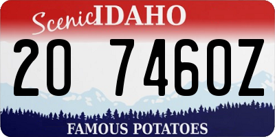 ID license plate 2O7460Z