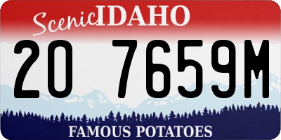 ID license plate 2O7659M