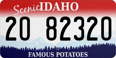 ID license plate 2O8232O