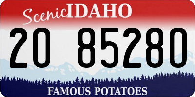 ID license plate 2O8528O
