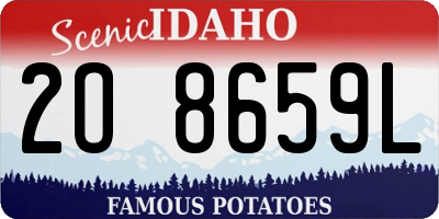 ID license plate 2O8659L