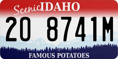 ID license plate 2O8741M