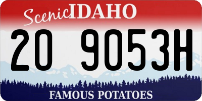 ID license plate 2O9053H