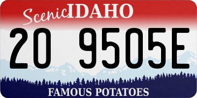 ID license plate 2O9505E