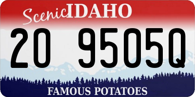 ID license plate 2O9505Q