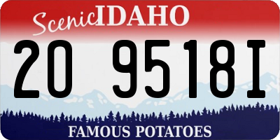 ID license plate 2O9518I