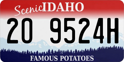ID license plate 2O9524H