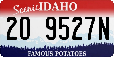 ID license plate 2O9527N