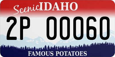ID license plate 2P0006O