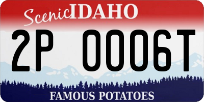 ID license plate 2P0006T