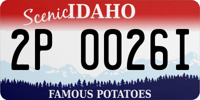 ID license plate 2P0026I