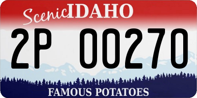 ID license plate 2P0027O