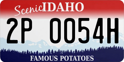 ID license plate 2P0054H