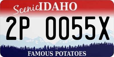 ID license plate 2P0055X