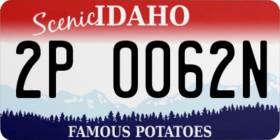 ID license plate 2P0062N