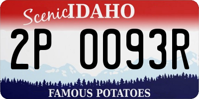 ID license plate 2P0093R