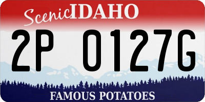 ID license plate 2P0127G