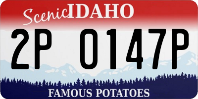 ID license plate 2P0147P