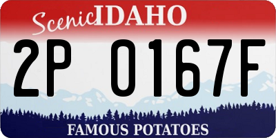 ID license plate 2P0167F