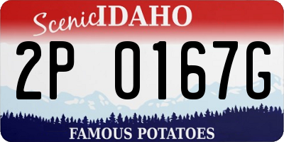 ID license plate 2P0167G
