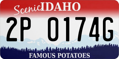 ID license plate 2P0174G