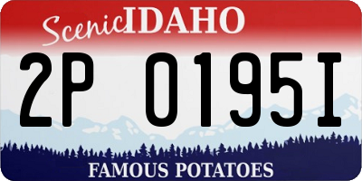 ID license plate 2P0195I