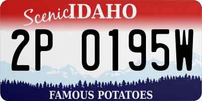 ID license plate 2P0195W