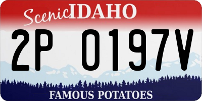 ID license plate 2P0197V